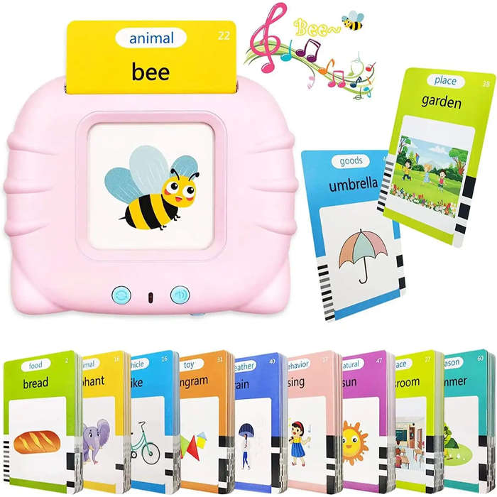 Montessori Educational Kids Children Talking Reading Machine Flash Cards