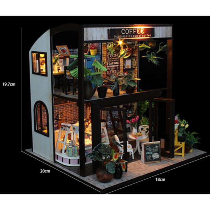 Miniature Coffee Shop Kit  DIY Wooden Dollhouse For Adults South Africa