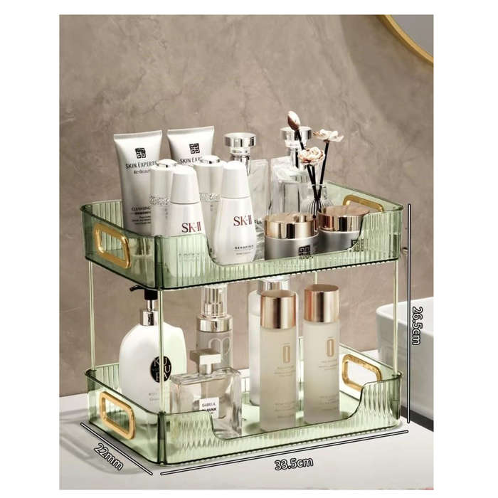 2-Tier Bathroom Organiser Makeup Storage Countertop Tabletop Home Gift