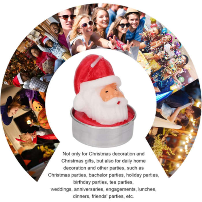 Scented Santa Candles for Christmas and Wedding Party - Pack of 3
