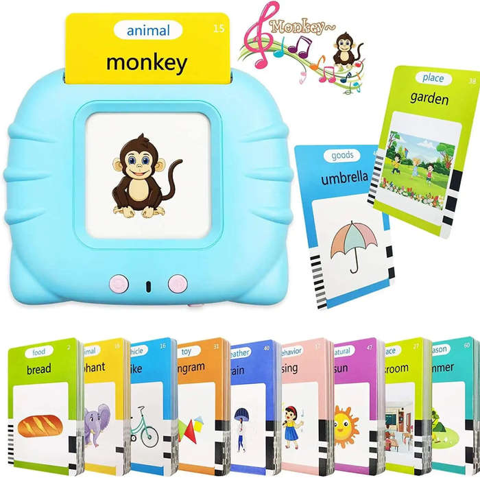 Montessori Educational Kids Children Talking Reading Machine Flash Cards