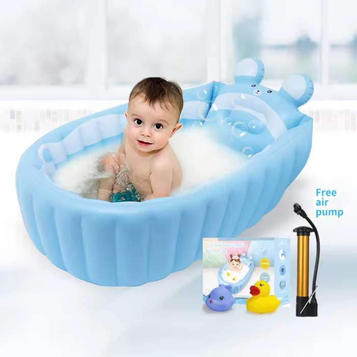 Inflatable Foldable Baby Bath Tub | Portable Tub Outdoor Pool Toddlers