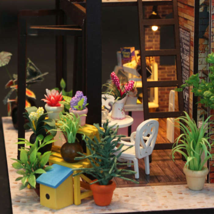 Miniature Coffee Shop Kit  DIY Wooden Dollhouse For Adults South Africa