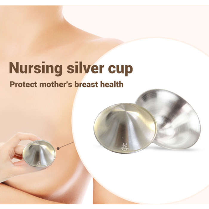 Breast Nipple Shield | Silver Nursing Cups for Breastfeeding Moms