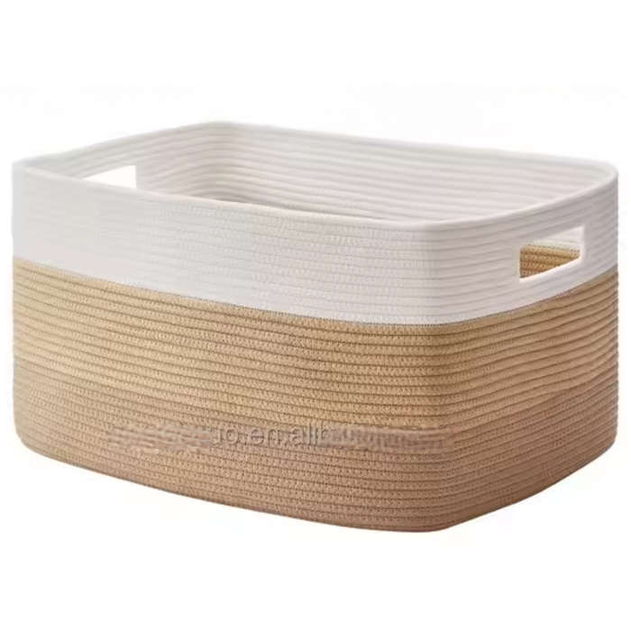 Sheikhs Versatile Cotton Rope Storage Baskets  Extra Large Rectangle