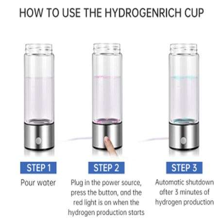 Hydrogen Water Bottle Portable and Rechargeable with 1600PPB