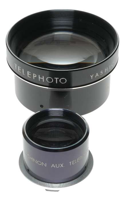 Yashica Yashinon Aux Telephoto Lens with Telephoto Viewer