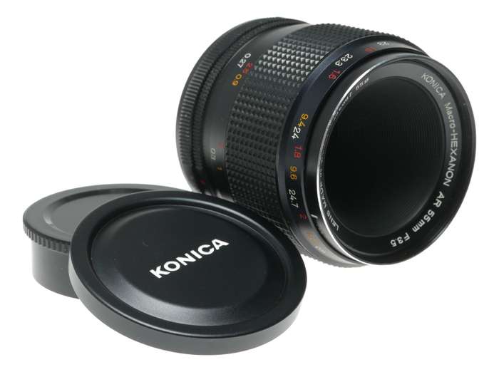 Konica Macro-HEXANON AR 55mm f/3.5 Camera Lens Made in Japan