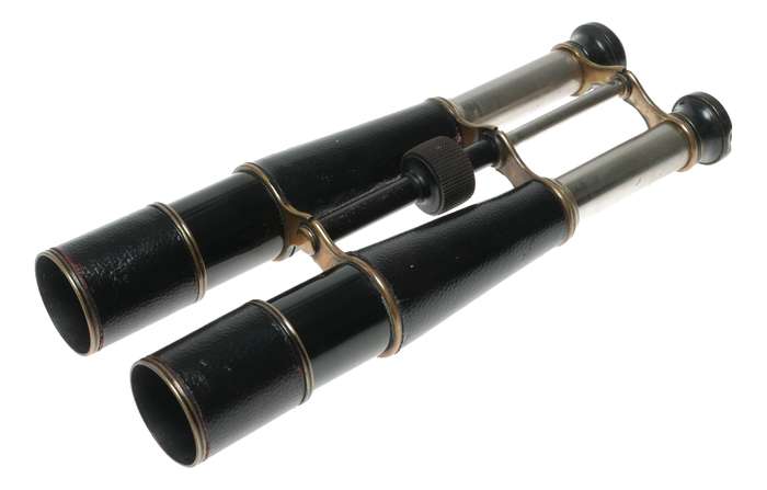 Lemaire Gallic Binoculars - Antique Brass Leather Opera