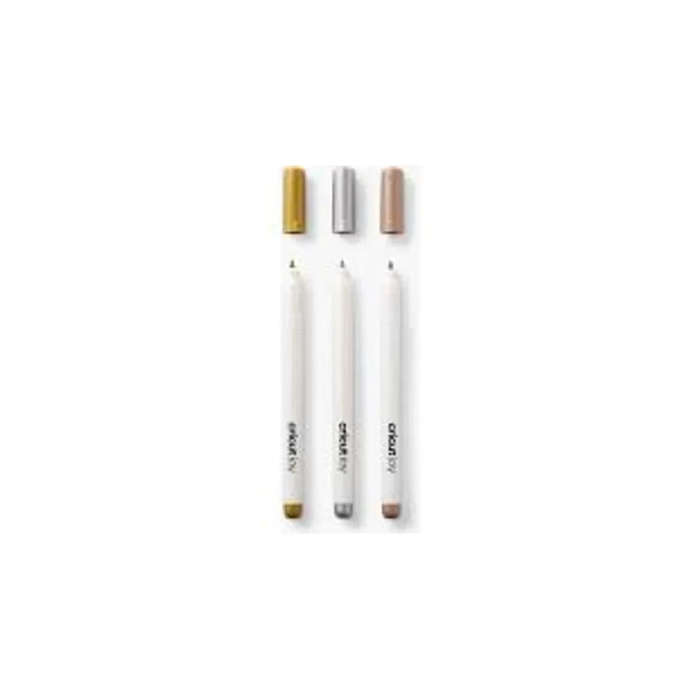 Cricut 3 Permanent Metallic Markers  Gold, Silver, Copper (1.0mm)