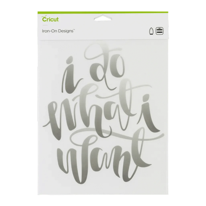 Cricut Iron-On Designs Do What I Want 21.5x30cm  Bold Ready-to-Use Vinyl