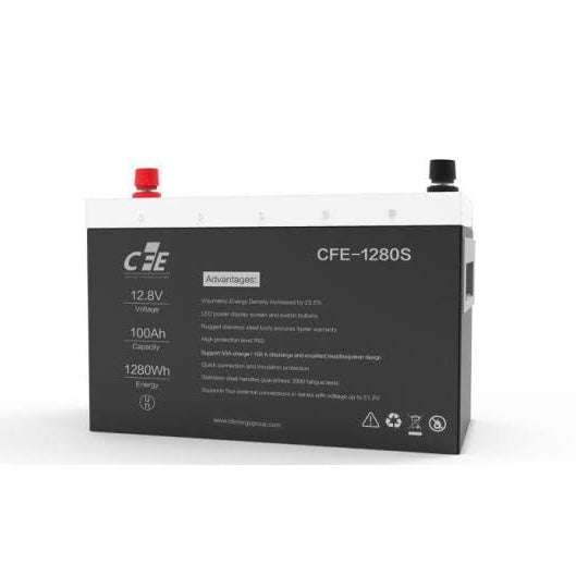 100Ah 12V Lithium Battery - SOL-B-L-CFE100-12V for Solar & RV Use