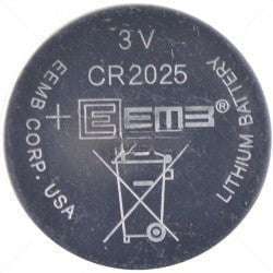 Battery - Lithium 3V CR2025 20mm Part No: BA34