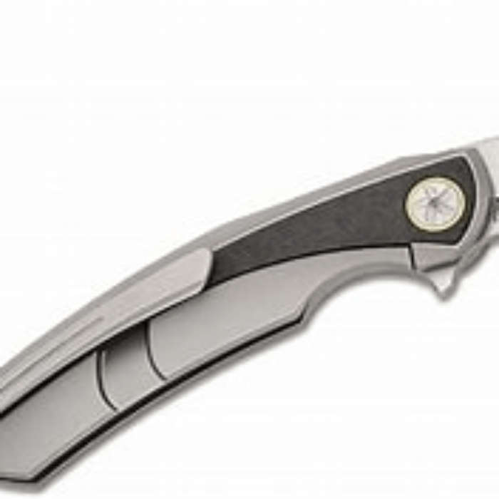 BESTECH Titanium Marble Carbon Fiber Inlay Knife  BT2402C