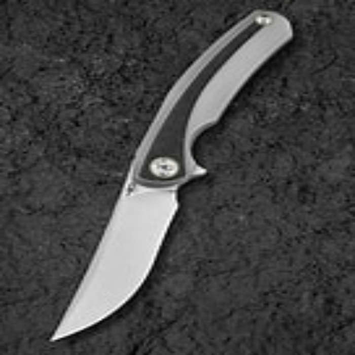 BESTECH Titanium Marble Carbon Fiber Inlay Knife  BT2402C