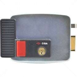 CISA Electric Rim Gate Lock Outward Open RHS with Push Button 12VAC Part No: LK100