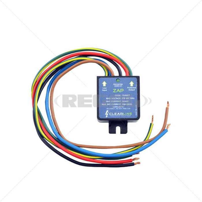 Clearline ZAP3 - 3 Wire + Live Neutral Earth Protector
