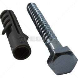 Coach Screw 8 x 75 x 10mm W/Plug / 25 Part No: HW77-2