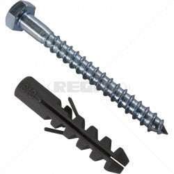 Coach Screw 8 x 75 x 10mm W/Plug / 25 Part No: HW77-2