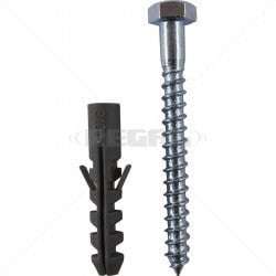 Coach Screw 8 x 75 x 10mm W/Plug / 25 Part No: HW77-2