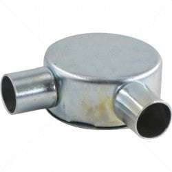 Conduit Bosal - 20mm 2-Way Angle Box Galvanised incl Lid & Screws Part No: CA11-7