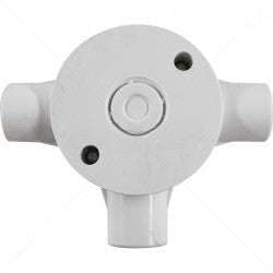 Conduit PVC - 20mm 3-Way Box with Lid and Screws Part No: CA12
