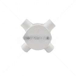 Conduit PVC - 20mm 4-Way Box with Lid and Screws Part No: CA12-3