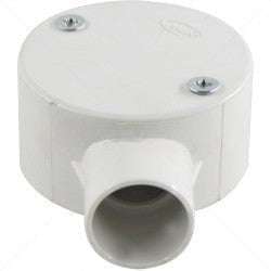 Conduit PVC - 25mm 1-Way Box with Lid and Screws Part No: CA12-4
