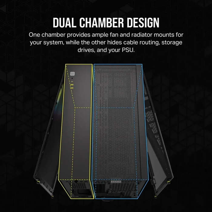 Corsair 2500X RGB, Micro Tower, PC, Black, ATX