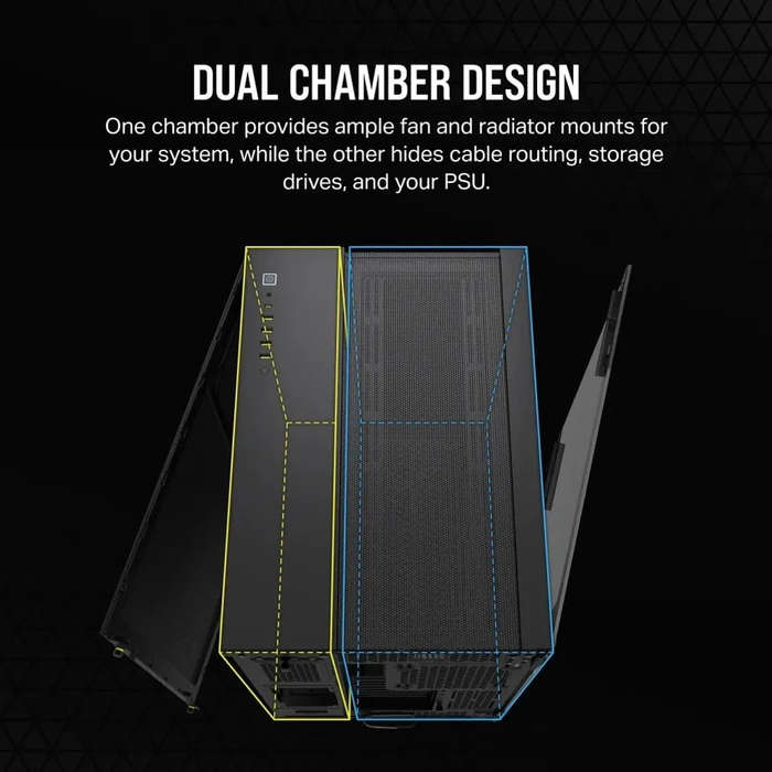 Corsair 6500D AIRFLOW, Midi Tower, PC, Black, ATX