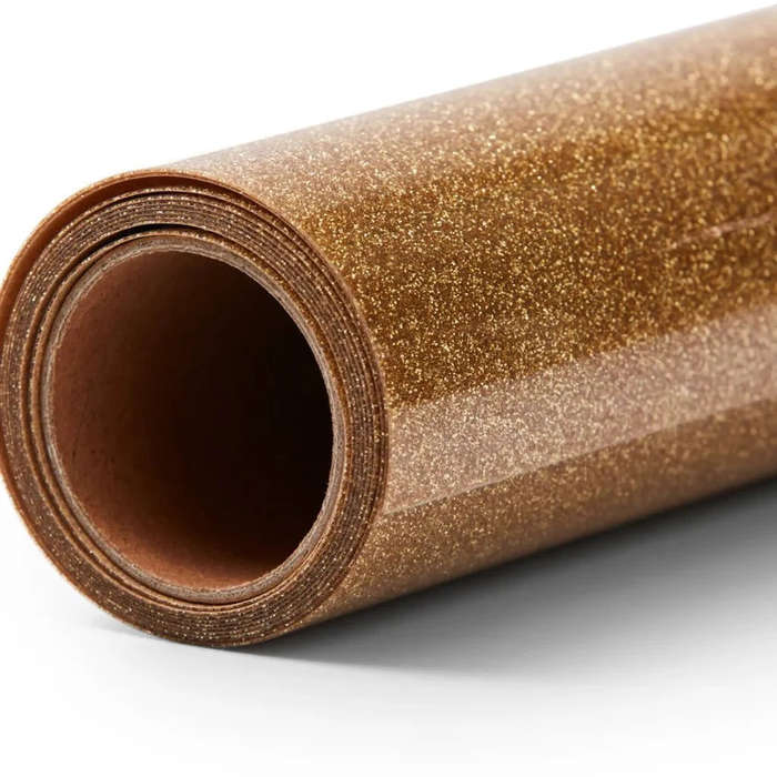 Cricut 2009350 Glitter Iron-On Vinyl Roll Gold 5 ft  Washable