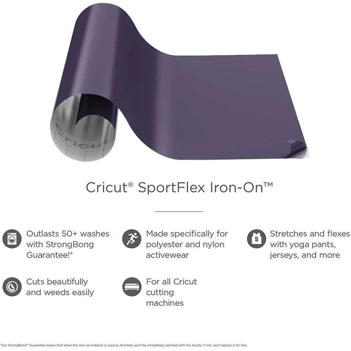 Cricut CC 2004432 SportFlex Iron-On Vinyl Roll Glossy 300mm x 610mm