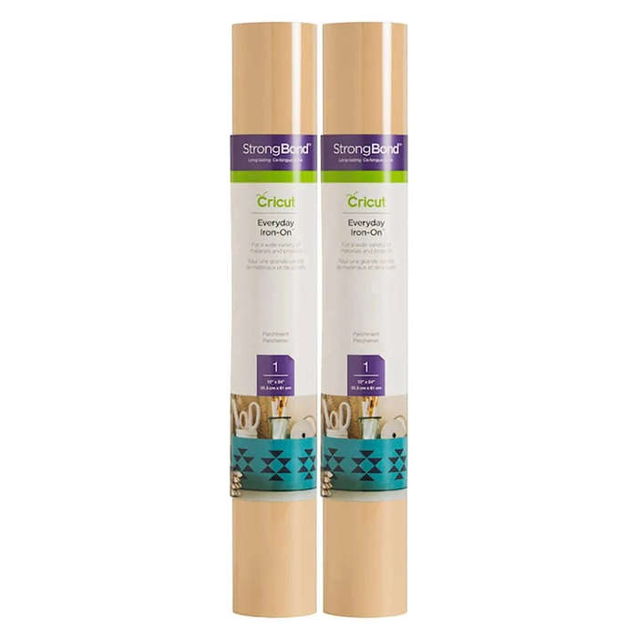 Cricut CC ED IRON ON PCH  Beige Heat Transfer Vinyl Roll, 2-Pack