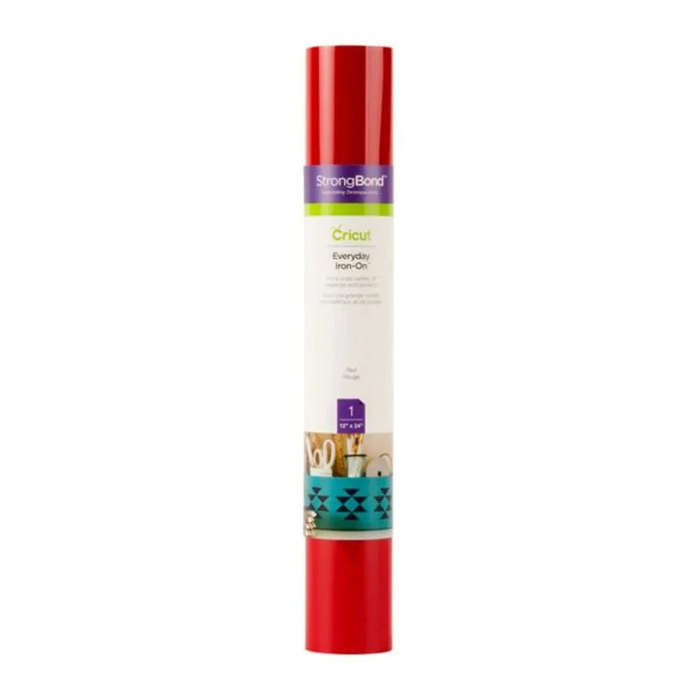 Cricut CC ED IRON ON RD  Red Heat Transfer Vinyl Roll, 305 x 610 mm