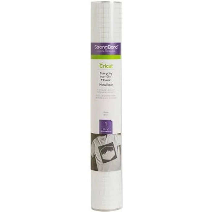 Cricut CC ED IRON ON WH MOSAIC  White Mosaic Vinyl Roll, 305 x 610