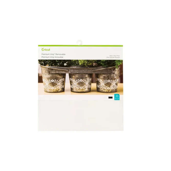 Cricut CC PREM VINYL REM 20SHT BC  Removable Vinyl Sheets 20 Pack