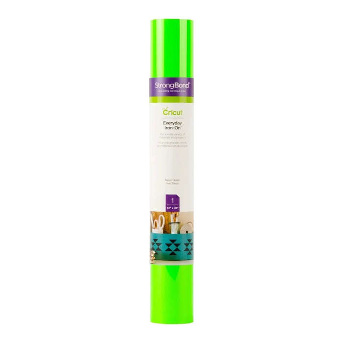Cricut Everyday Iron-On Green HTV Roll  305 x 610 mm Glossy Vinyl