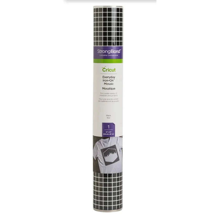 Cricut Everyday Iron-On Mosaic Black HTV Roll  305 x 610 mm