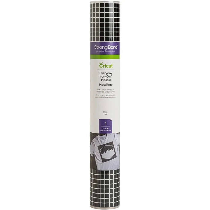 Cricut Everyday Iron-On Mosaic Black HTV Roll  305 x 610 mm