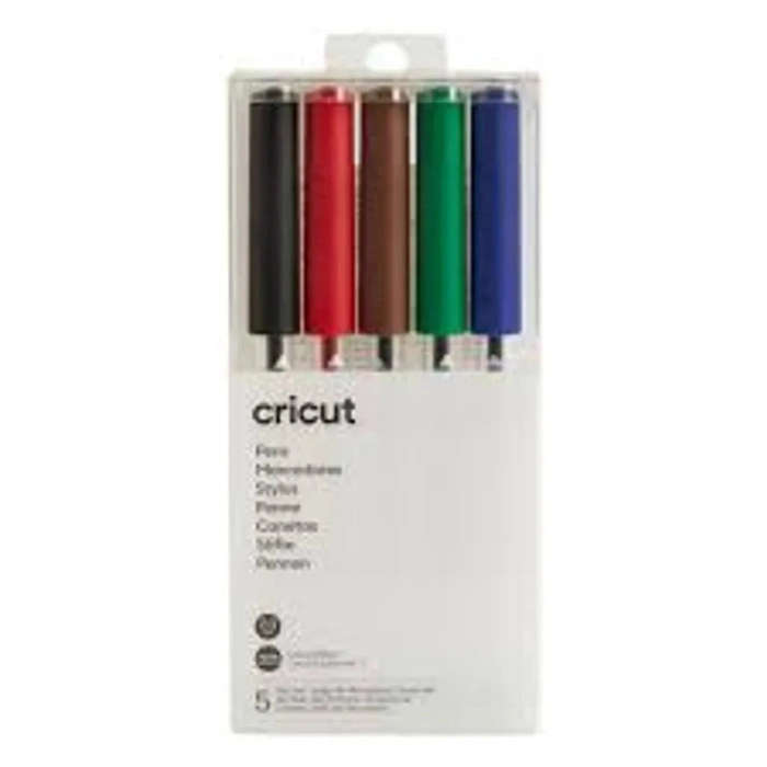 Cricut Explore + Maker Extra Fine Point Pen Set 5-Pack (Basics) 0.3mm