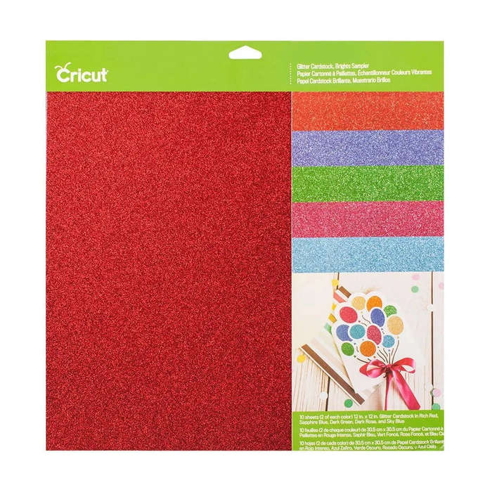 Cricut Glitter Cardstock Sampler  10 Sheets