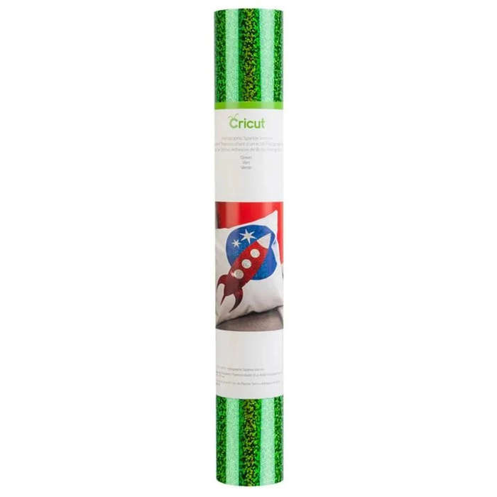Cricut Holographic Sparkle Iron-On Green  HTV Roll for Fabrics