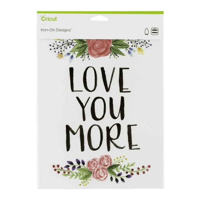 Cricut Iron-On Designs Love You More 21.5x30cm  Romantic Heat Transfer