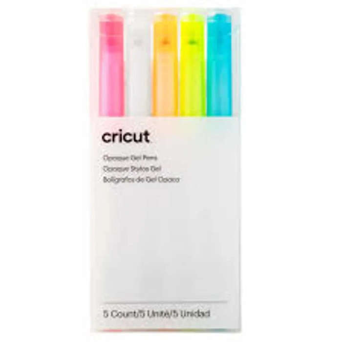 Cricut Opaque Gel Pen Set  5 Pack Medium Point (1.0mm)