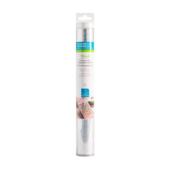 Cricut Premium Vinyl Holographic Sparkle Silver  30x122 cm Roll