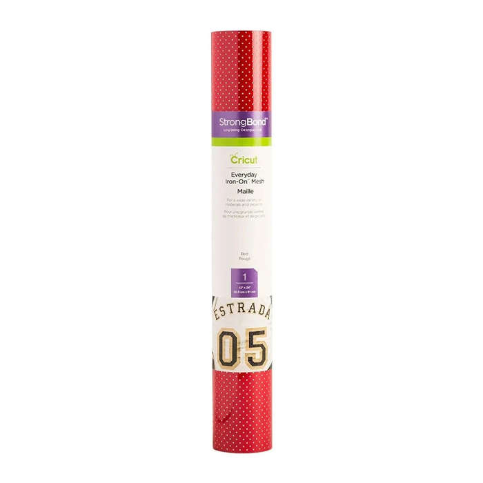 Cricut Red Mesh HTV Roll  305 x 610 mm Glossy Iron-On
