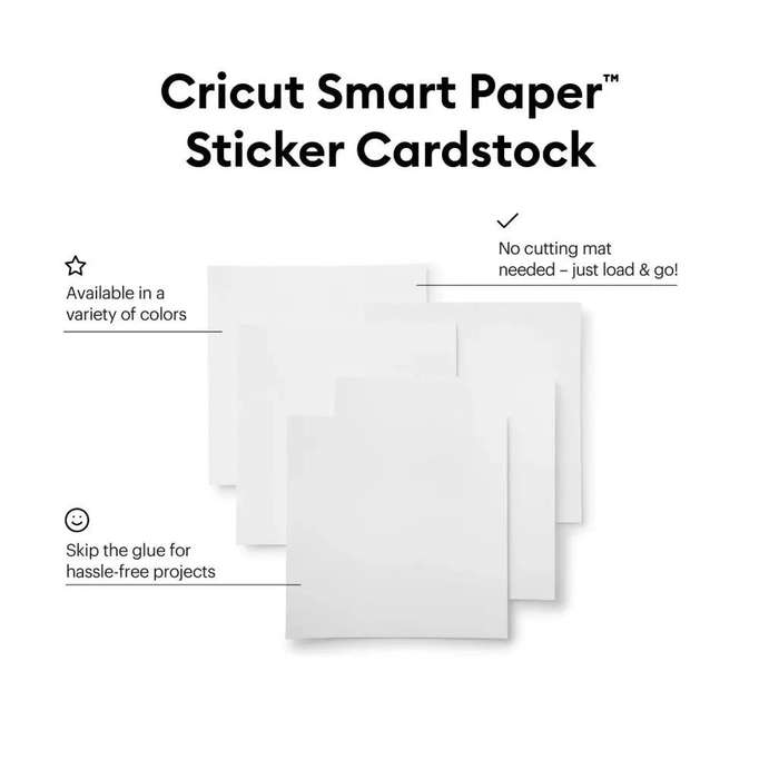 Cricut Smart Paper Sticker Cardstock  White
