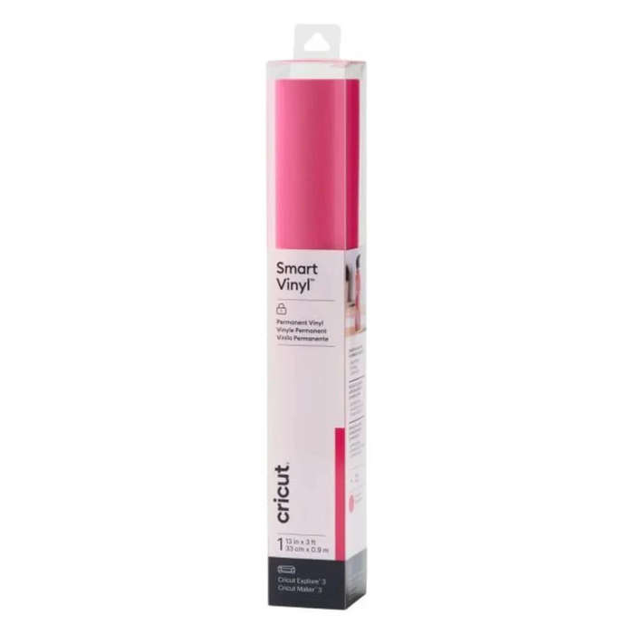 Cricut Smart Vinyl Permanent Pink Glossy Roll 33cm x 0.9m