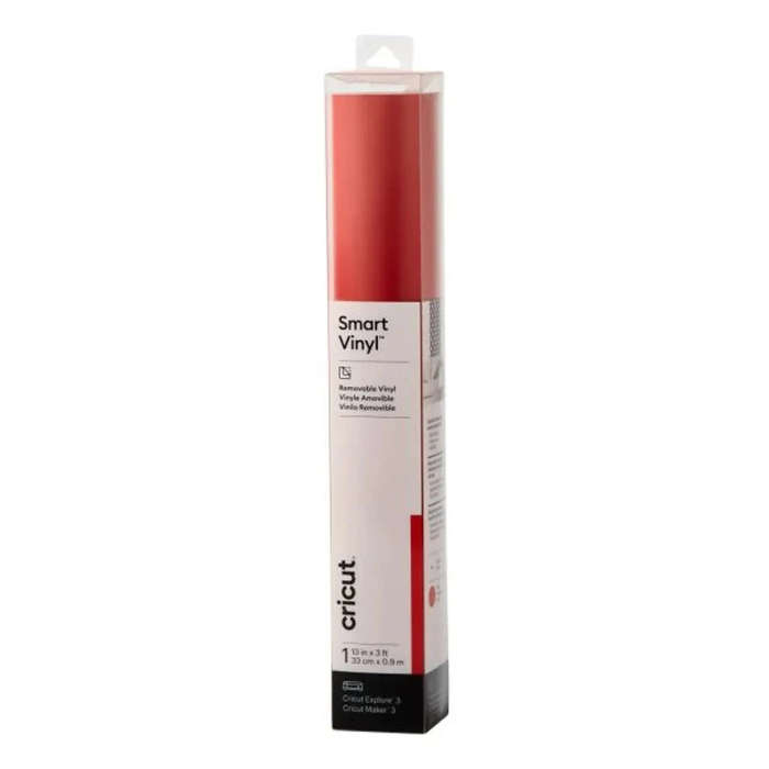 Cricut Smart Vinyl Removable Red  33cm x 0.9m Glossy Vinyl Roll
