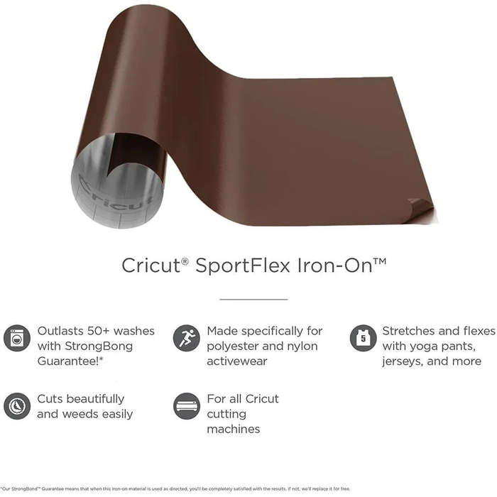 Cricut SportFlex Iron-On Cocoa Roll 29cm x 60cm